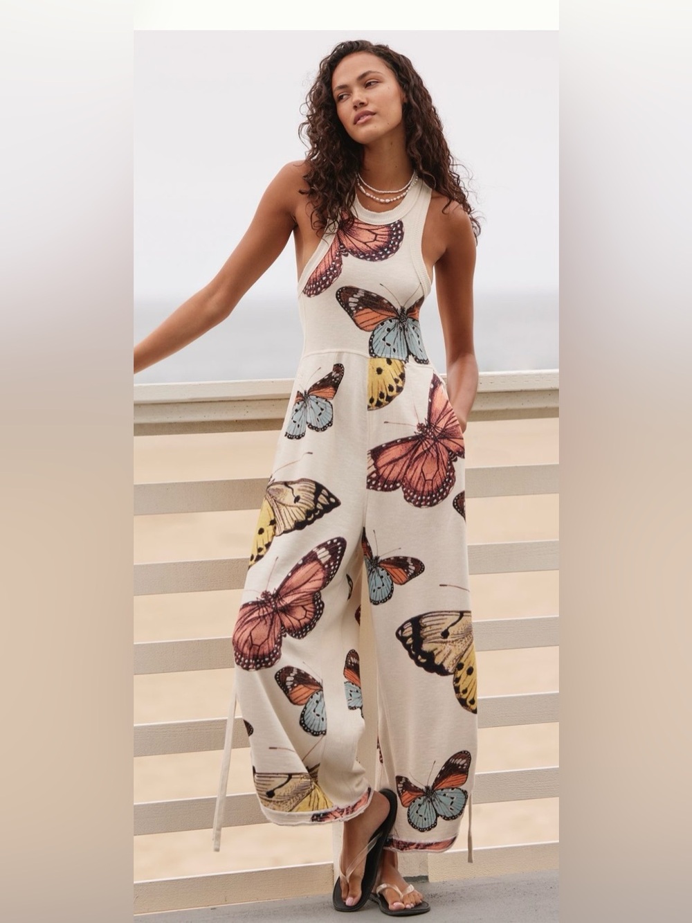 Anthropologie Daily Practice butterfly jumpsuit-small